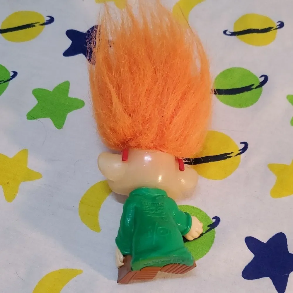 Vtg Burger King Kids Club Toy Troll doll Glow In Dark Orange Hair I.Q 🌏5/$10🌏